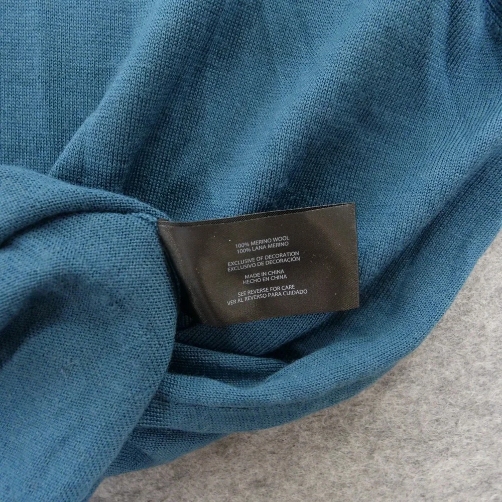 Banana Republic Sweater Mens Extra Large Green Crew Neck Merino Wool Pullover